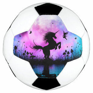 Unicorn met een beetje feesten voetbal