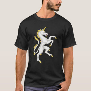 Unicorn met Golden Horn en Tail. T-shirt