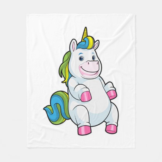 Unicorn met grote Belly Fleece Deken (Voorkant)
