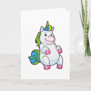 Unicorn met grote Belly Kaart