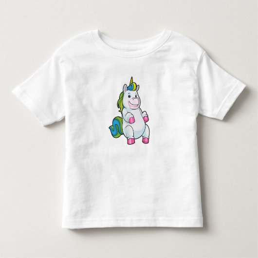 Unicorn met grote Belly Kinder Shirts (Voorkant)
