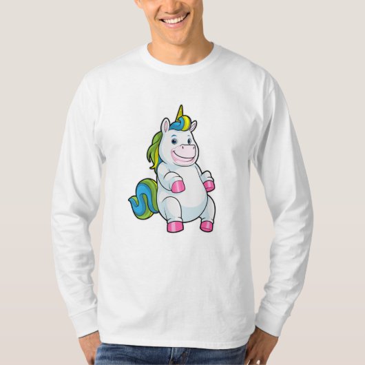 Unicorn met grote Belly T-shirt (Voorkant)