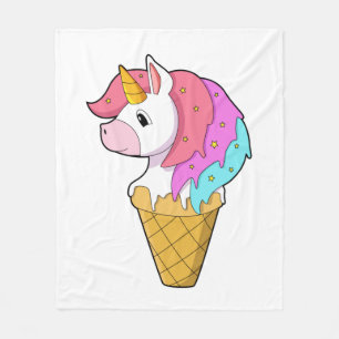 Unicorn met ijs fleece deken