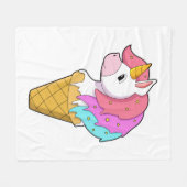Unicorn met ijs fleece deken (Voorkant (Horizontaal))