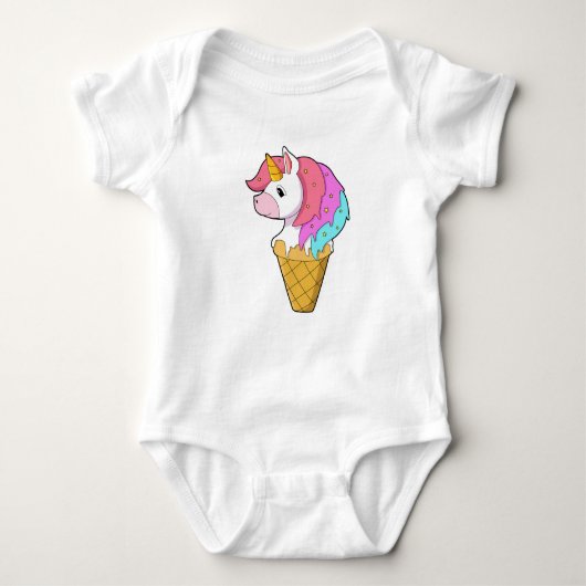 Unicorn met ijs romper (Voorkant)