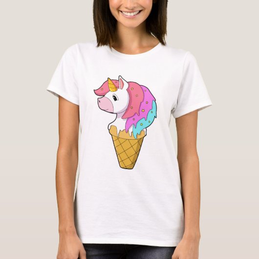 Unicorn met ijs t-shirt (Voorkant)