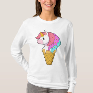 Unicorn met ijs t-shirt