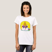 Unicorn met ijscrème t-shirt (Voorkant volledig)