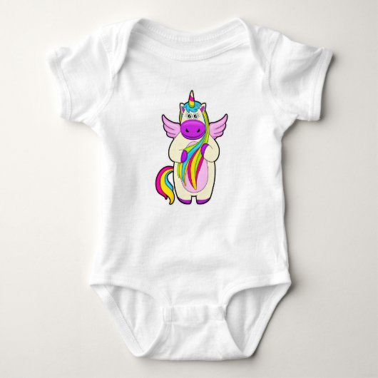 Unicorn met kleurrijke stoelen romper (Voorkant)