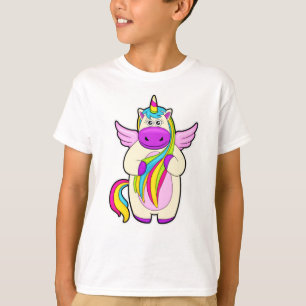 Unicorn met kleurrijke stoelen t-shirt