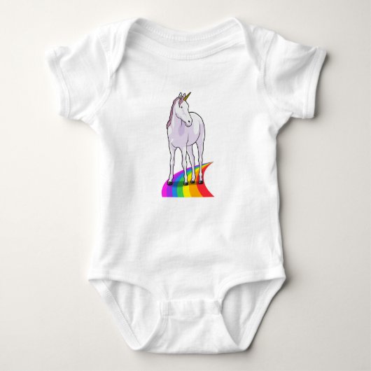 Unicorn met regenboog romper (Voorkant)