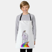 Unicorn met regenboog schort (Gedragen)