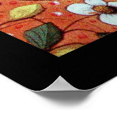 UNICORN MET RODE BLAUWE STROOMMOTIS POSTER (Hoek)