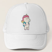 Unicorn met rug- en kauwgom trucker pet (Voorkant)
