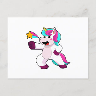 Unicorn met Star Briefkaart