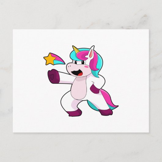 Unicorn met Star Briefkaart (Voorkant)