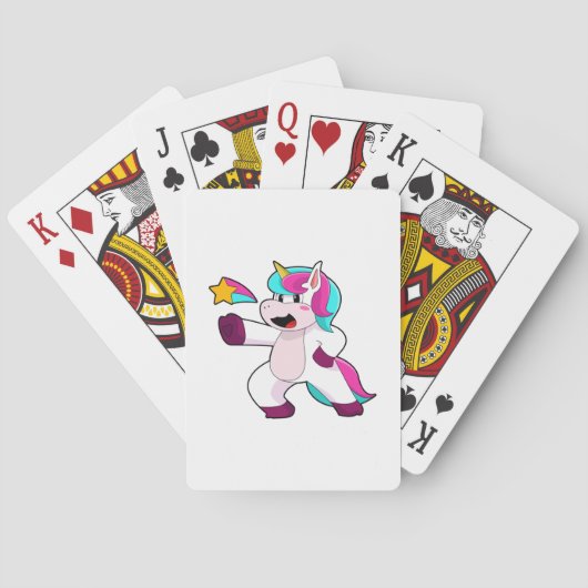 Unicorn met Star Pokerkaarten (Achterkant)