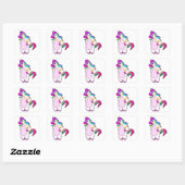 Unicorn met Star Vierkante Sticker (Vel)