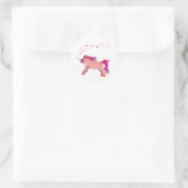 Unicorn met sterren Ronde Sticker (Tas)
