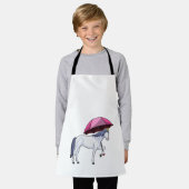 Unicorn met Umbrella Schort (Gedragen)