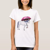 Unicorn met Umbrella T-shirt (Voorkant)