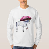 Unicorn met Umbrella T-shirt (Voorkant)