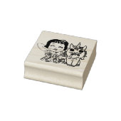  unicorn met vlinder op neus 	rubberstempel (Stempel)