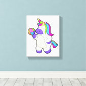Unicorn met volleybal canvas afdruk (Insitu (Houten vloer))