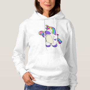 Unicorn met volleybal hoodie