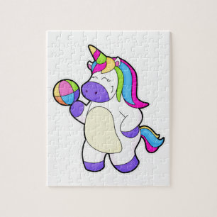 Unicorn met volleybal legpuzzel