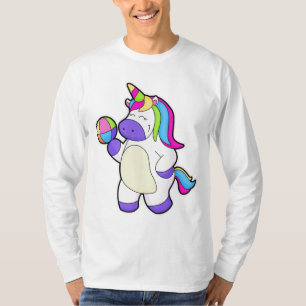 Unicorn met volleybal t-shirt