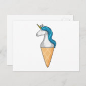 Unicorn met wafelijs briefkaart (Voorkant / Achterkant)