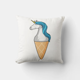 Unicorn met wafelijs kussen