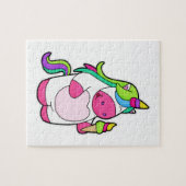 Unicorn met wafelijs legpuzzel (Horizontaal)