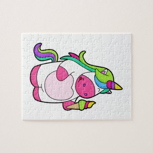 Unicorn met wafelijs legpuzzel (Horizontaal)