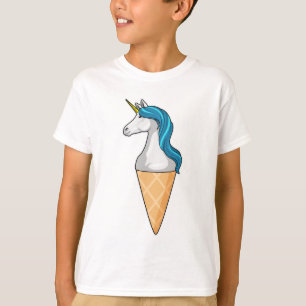 Unicorn met wafelijs t-shirt