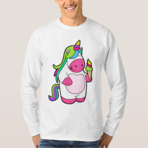 Unicorn met wafelijs t-shirt