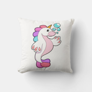 Unicorn met waterbellen.PNG Kussen