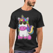 Unicorn met zonnebril t-shirt (Voorkant)