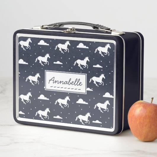 Unicorn Midnight Sky Pattern - Gepersonaliseerd (In situ)