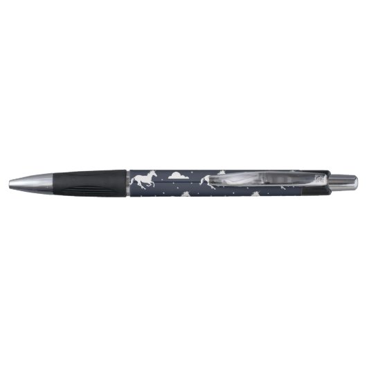 Unicorn Midnight Sky Pattern - Gepersonaliseerd Pen (Achterkant)