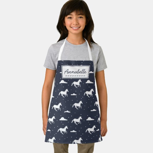 Unicorn Midnight Sky Pattern - Gepersonaliseerd Schort (Insitu)