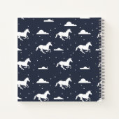 Unicorn Midnight Sky Pattern Monogram Notitieboek (Achterkant)