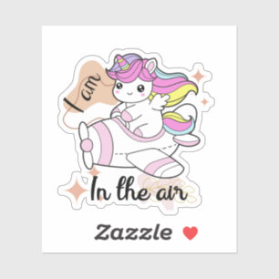 Unicorn mignon autocollant design