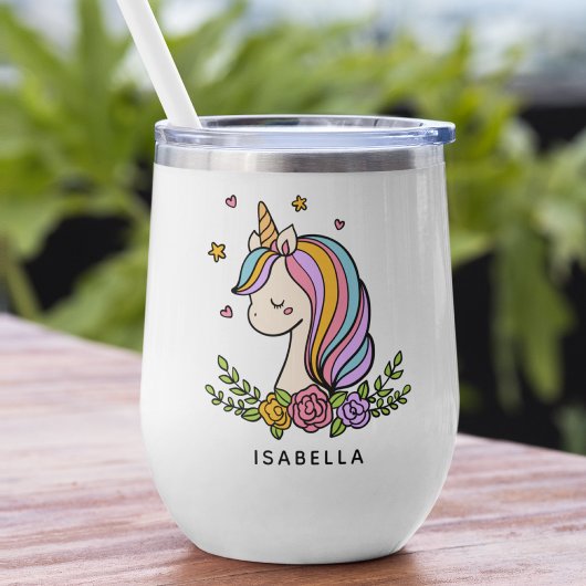 Unicorn mignon Whimsical Girl Nom personnalisé