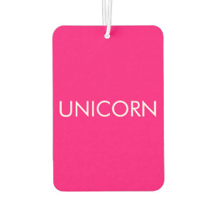 "Unicorn" minimalistisch roze fuchsia white car Luchtverfrisser