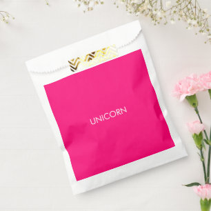 "Unicorn" minimalistisch roze fuchsia white gift Bedankzakje
