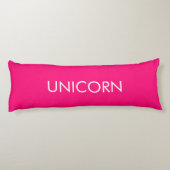 "Unicorn" minimalistisch roze fuchsia white Lichaamskussen (Achterkant)