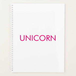 "Unicorn" minimalistisch roze fuchsia white Planner