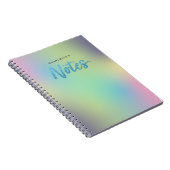 Unicorn Mix Pattern Faux Blue Glitter Notes Notitieboek (Rechterzijde)